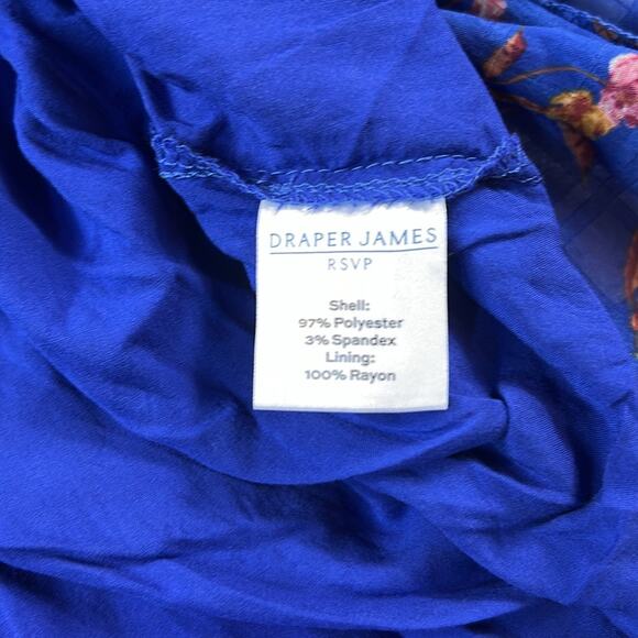 Draper James RSVP boho blue floral print prairie dress, size small - Picture 9 of 10